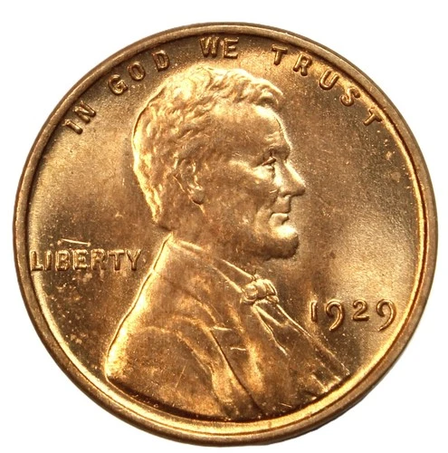 1929 1C RD Lincoln Cent- Choice Gem Bu RED- SMH 1411