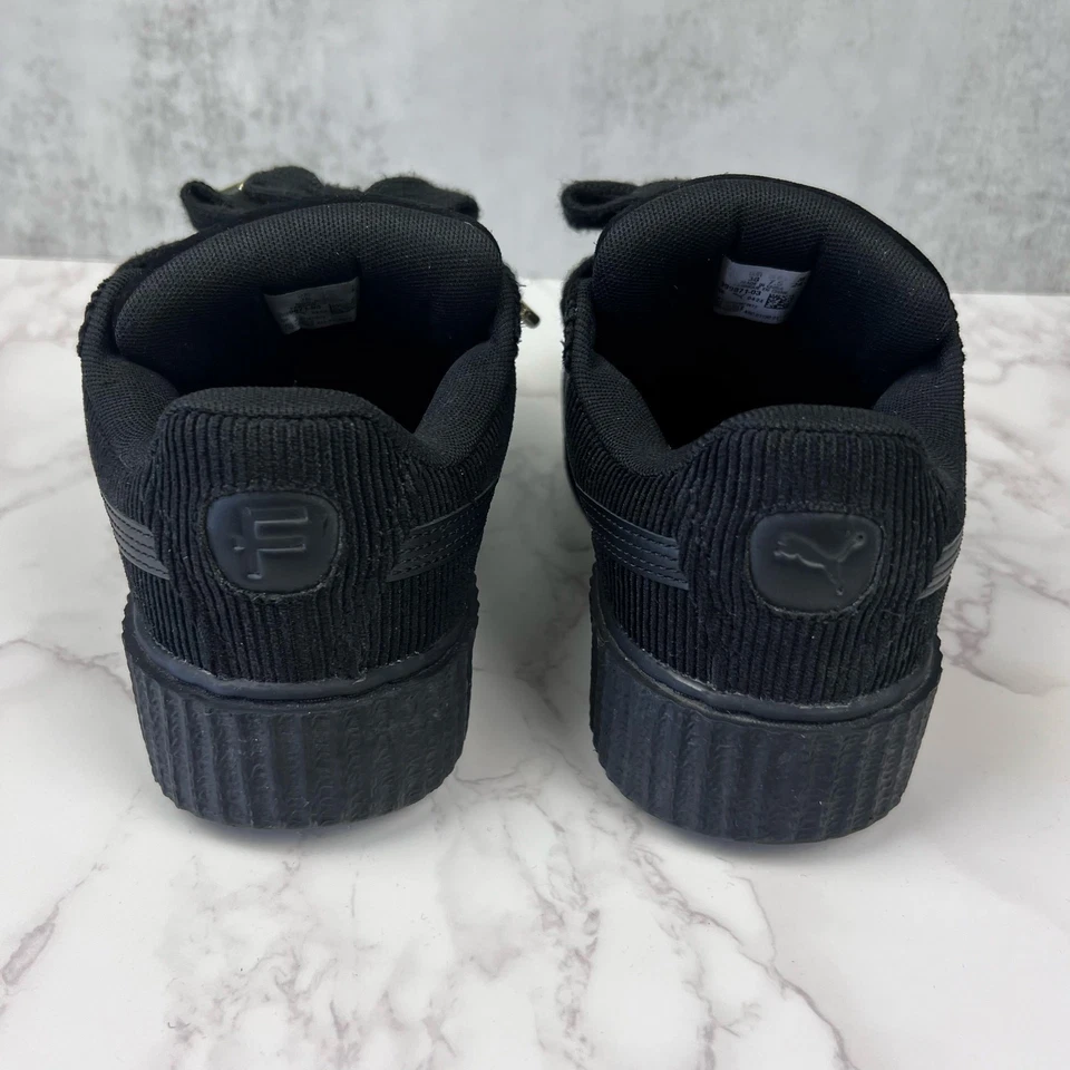 Puma x Fenty by Rihanna Black Corduroy Creeper Phatty Sneakers Women’s 7.5 - Image 4 of 4