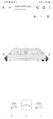 Buffet Wärmer Speisenheber 3 Fächer, einstellbare Temperatur, 200 W