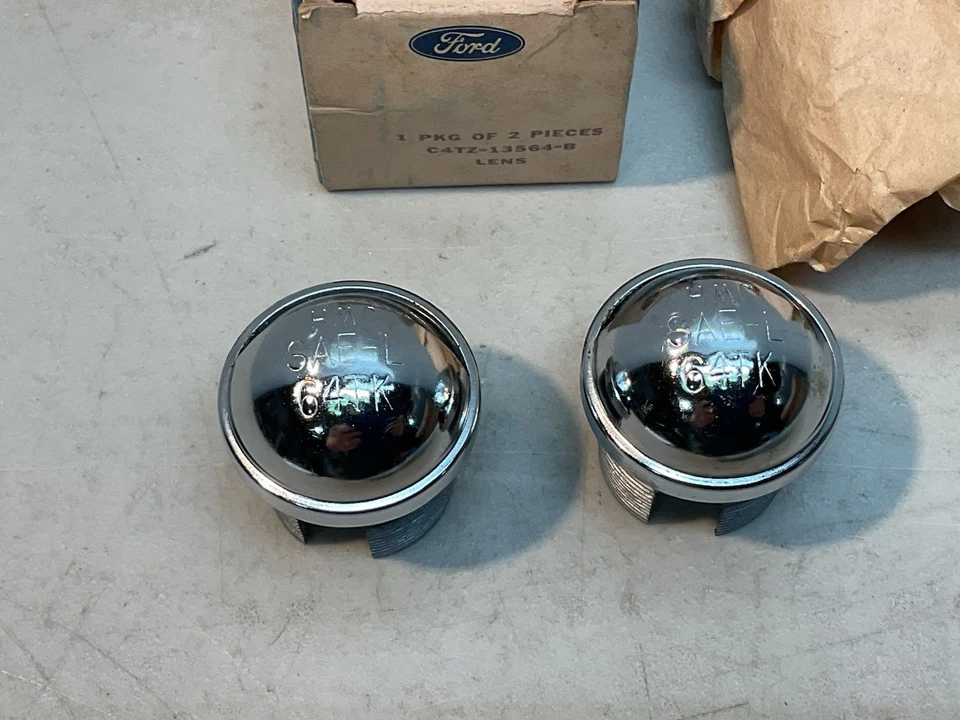 Ford F-100 F250 1964-1969 camión cromo matrícula lámpara carcasas... 64 TK OEM Foto 3 de 4