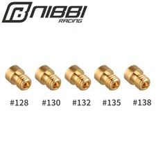 NIBBI 5Pcs 128-138 Main Jet For PE 22/24/26/28/30 Keihin Mikuni VM PD Carburetor