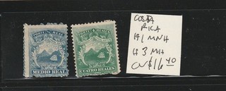 Costa Rica #1 3 MNH/MH CV $16.40