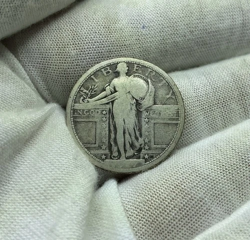 1917 Standing Liberty Quarter - no stars below eagle - Silver 0.900 J354