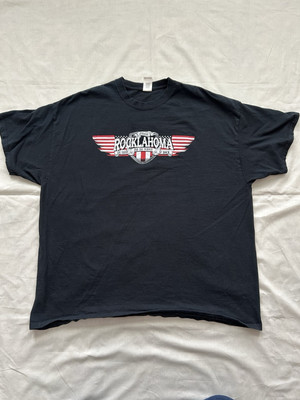 Rocklahoma Music Festival T Shirt Mens 2018 2-sided Flag &Line Up Size XXL Black