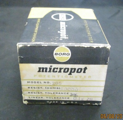 Borg Micropot 205 Potentiometer new