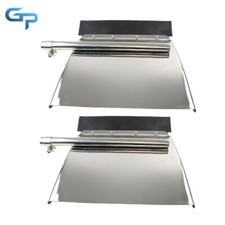 24"x24" Quarter Fender Set Stainless Steel Semi Truck Fit For Volvo VNL