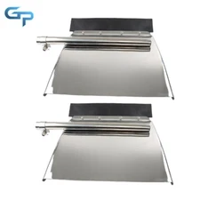 24"x24" Quarter Fender Set Stainless Steel Semi Truck Fit For Volvo VNL