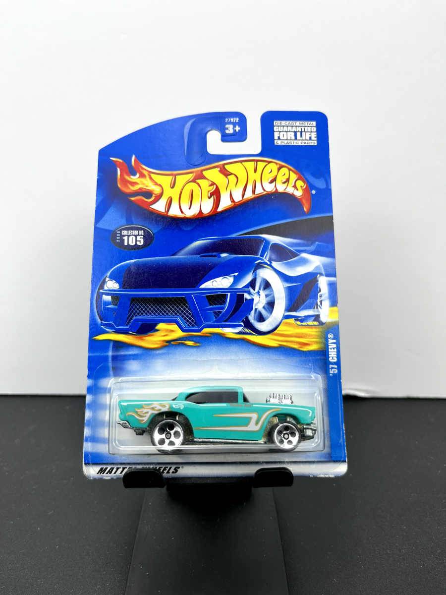 Hot Wheels 2000 Mainline '57 Chevy Teal Collector #105 | eBay