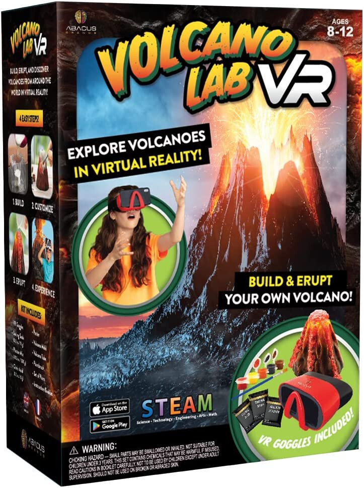 NEW Abacus Brands Volcano Lab VR Build and Erupt Your Own Volcano
