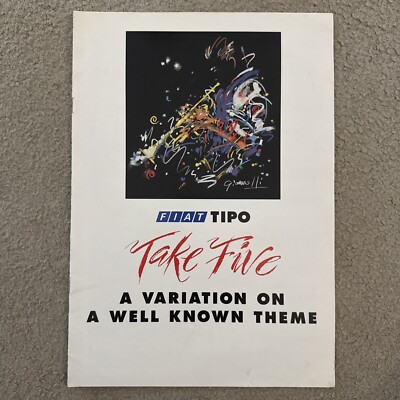 Fiat Tipo Take Five 1.6ie Limited Edition 1992 UK Market Sales Brochure 