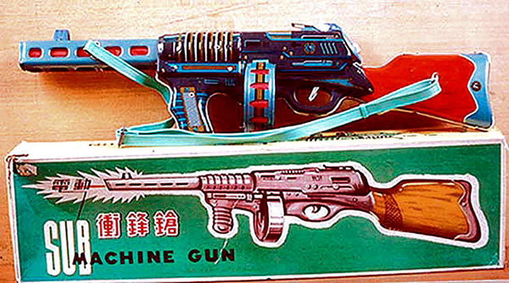CHINE 1960 Toy GUN ME:601 pistolet vintage en tôle lithographiée