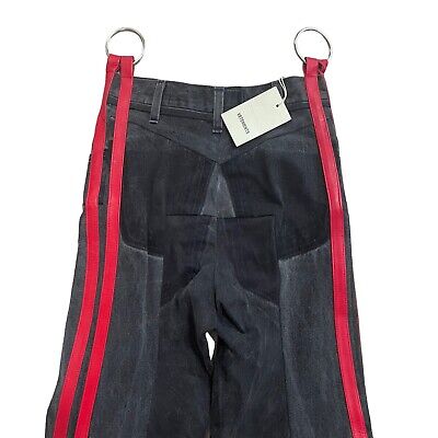 Vetements X Levi's Reworked Button Fly Jeans Leather Trim Vetements X Levi's Reworked Button Fly Jeans Leather Trim