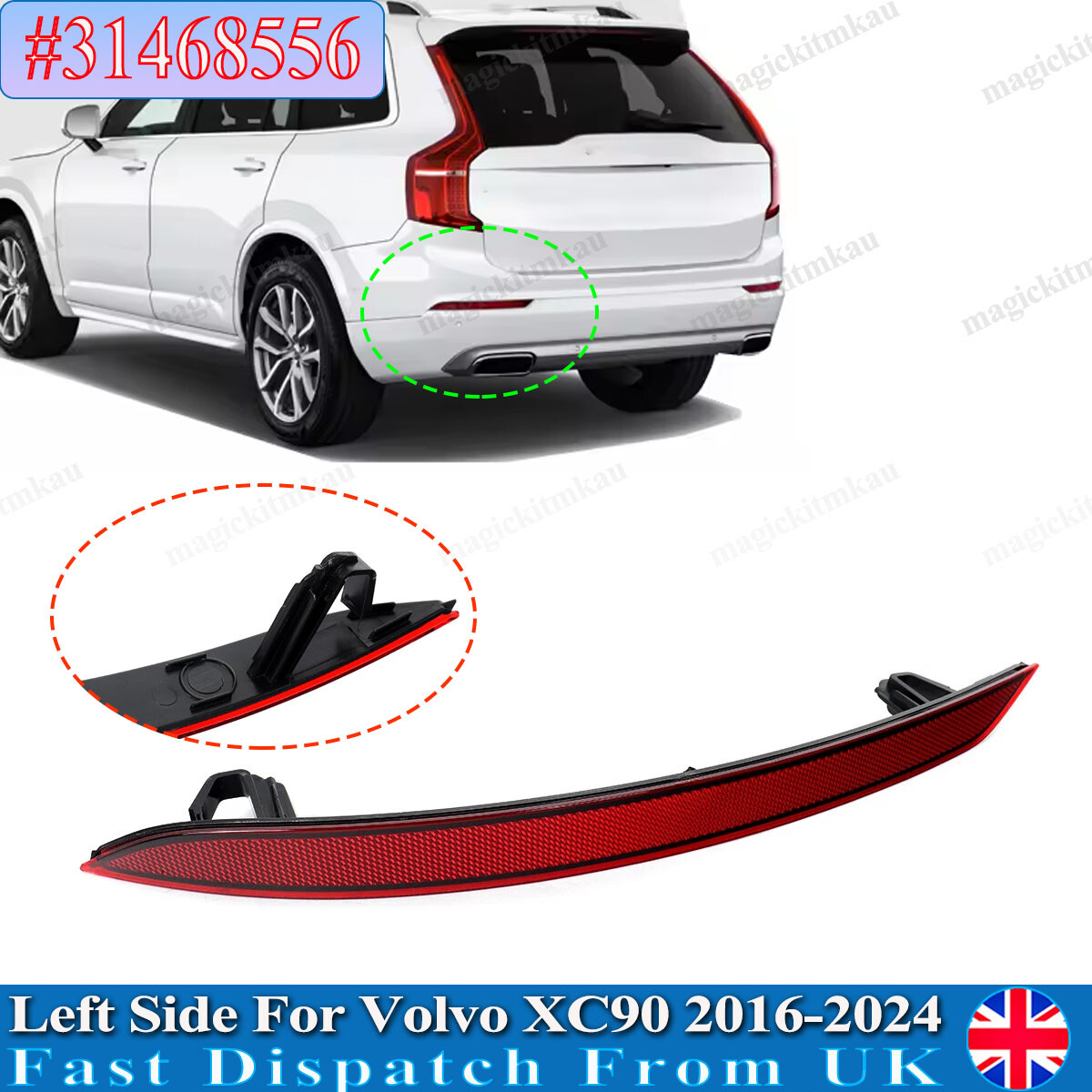 Auto-Achterlichten Voor Volvo XC90 2016-2022 Auto Achterlicht Achterlicht Reflectorlamp Achterlichtbalk Assemblages