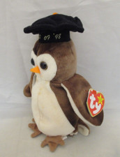 May 31 1997 Ty Original Beanie Babies WISE Graduation Owl w/tags 8 inches 