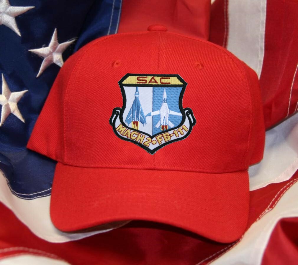 F-111 AARDVARK SAC MACH HAT PATCH CAP TAC FTR SQUADRON AFB GIFT PIN UP WOW