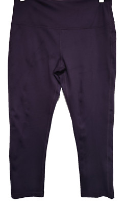 Marika Sport Women's Dark Purple Tummy Control Pull-On Active Leggings Size L
