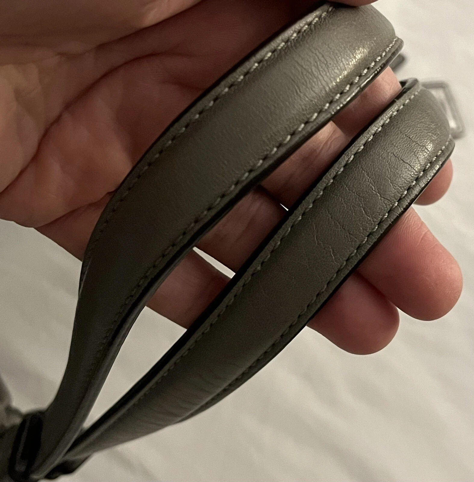 Borsa a tracolla Coach Madison Maggie OpArt argento firma e pelle grigia