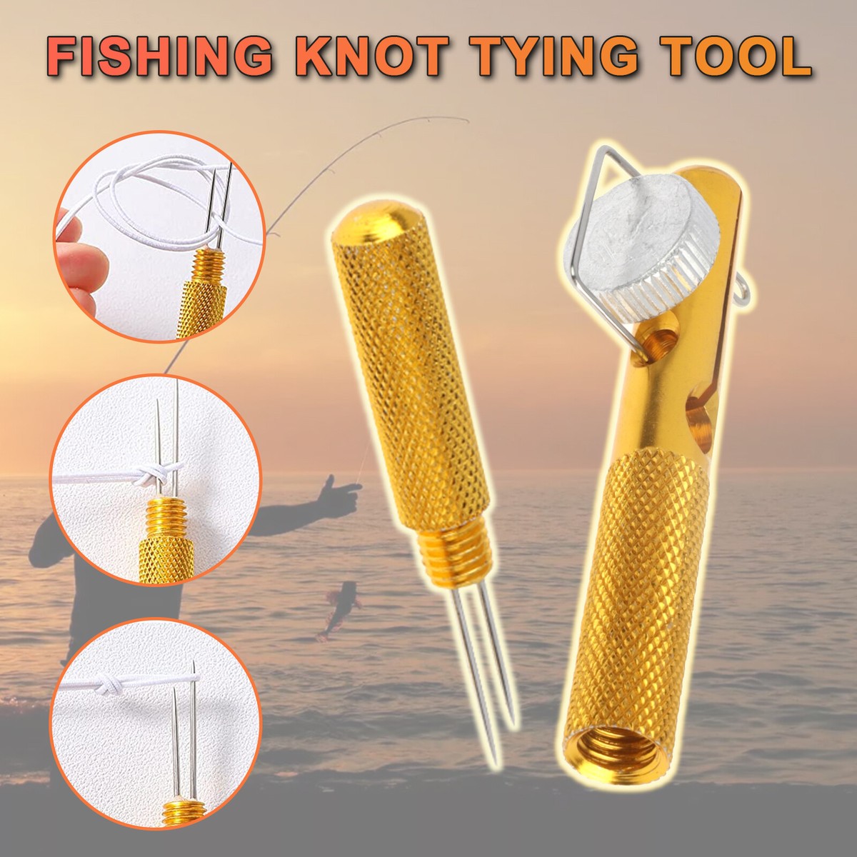 Fishing Hook Tier Knot Tie Loop Tying Tools Kit Line Knotter Tying