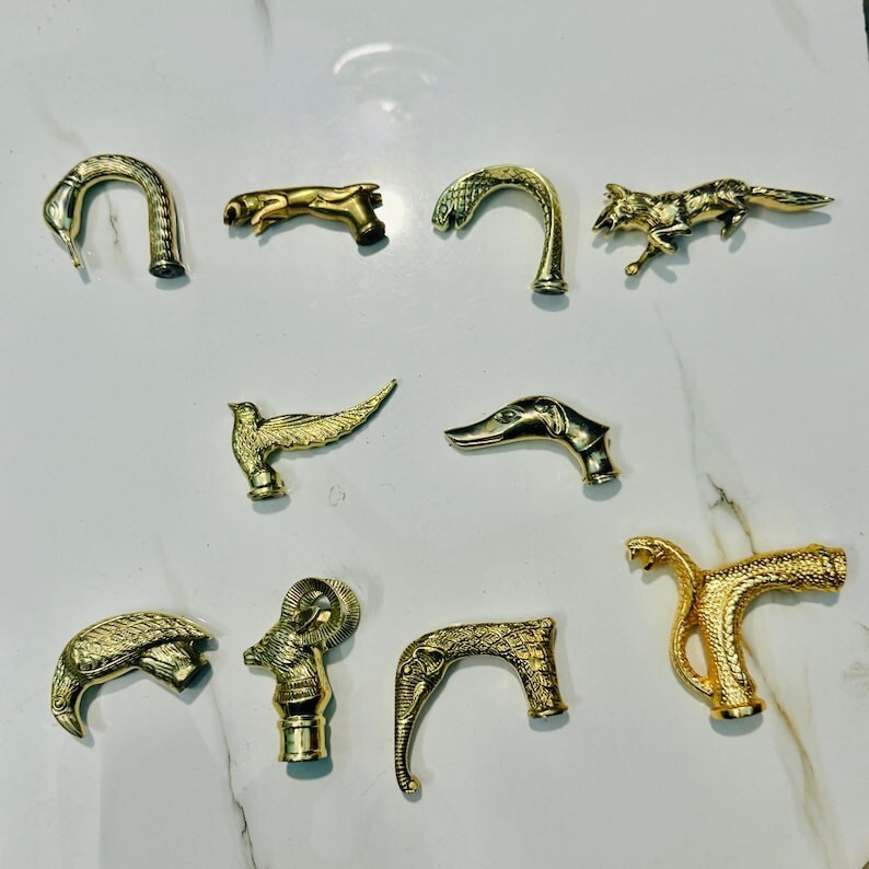 Antique Solid Rabbit Head Handle Victorian Wooden… - image 4