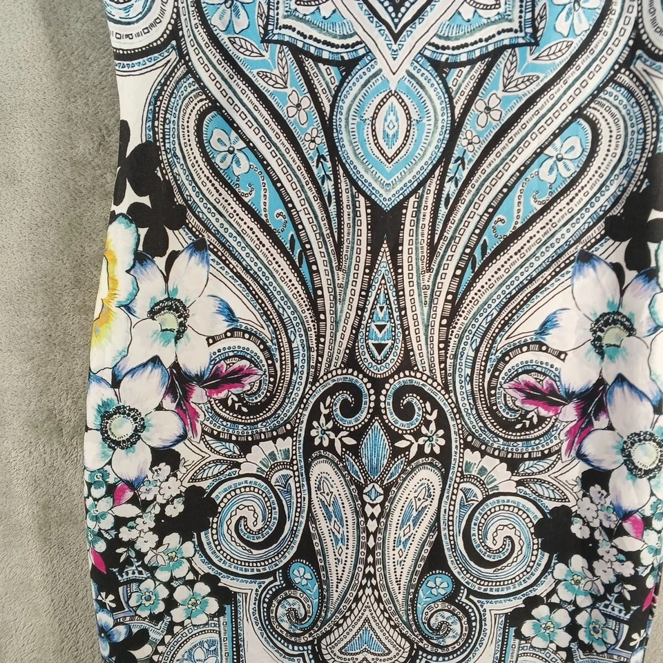 Vestido Vaina Floral CATO Mujer Talla 6 Manga Casquillo Tejido Cierre Cremallera Elegante Foto 4 de 4