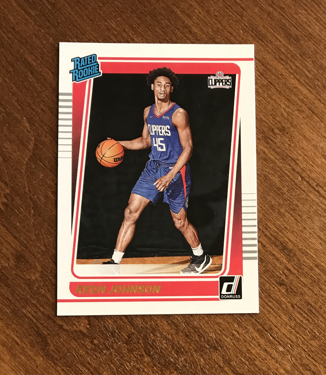 Keon Johnson 2021-22 Donruss Rated Rookie #242 Los Angeles Clippers RC
