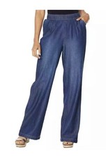 NWT DG2 Diane Gilman SoftCell Denim Wide-Leg Pant Basic INDIGO Size XS