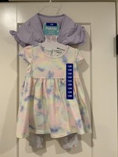 NWT SUPER CUTE 2 SETS, PANT/SHIRT, DRESS/PANT SET. SZ 12M z2