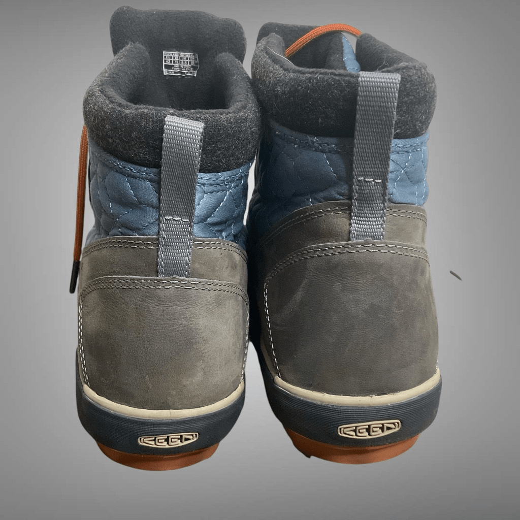 Stivali trapuntati Keen Elsa II pelle donna 11 blu grigio stringati foderati impermeabili