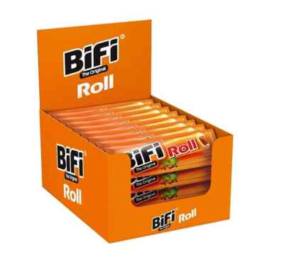 BiFi Roll Salami Snack 24x45g   Original Wurstsnack im Teig   On-the-Go