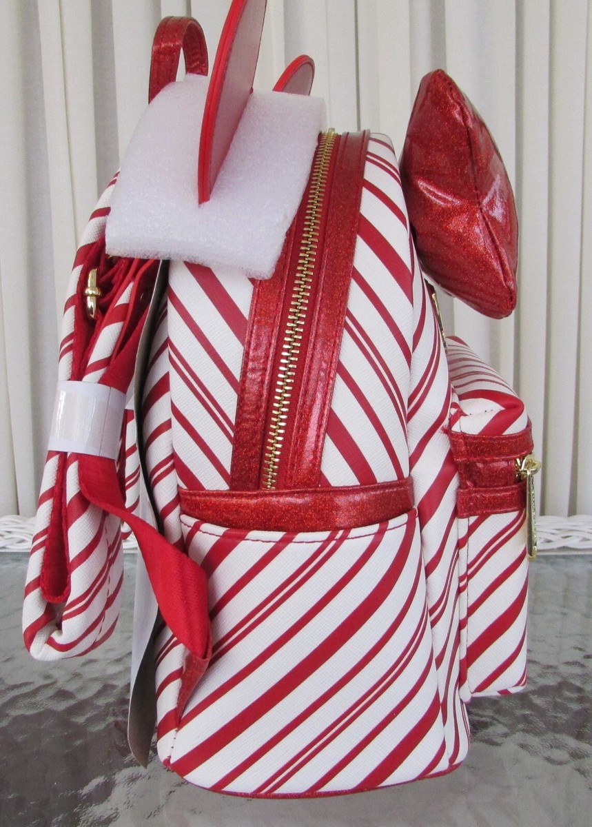 Disney Parks Loungefly Peppermint Mini Backpack Candy Cane  display picture 3