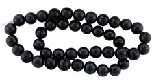 9mm 9.5mm AAA Round Natural Canadian Black Dark Jade Beads 15 Inch Strand PJ14