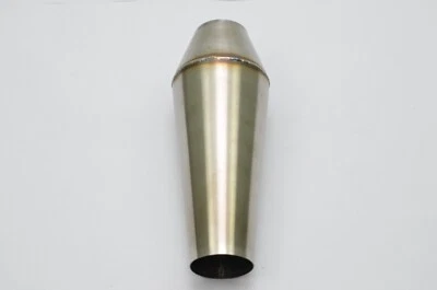 1320 Performance 2.5" inlet 2.5" out megaphone Stainless Reverse Cone collector - Bild 1 von 4