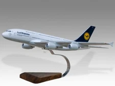Airbus A380 Lufthansa Desk Wood Airplane New Model Small Scale 1/250