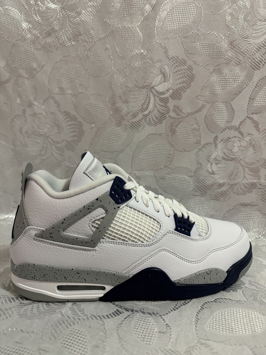 white and navy 4s