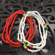 2 PC Handcrafted Waist Beads Jewelry African Bohemia Bracelets Anklet New 4214