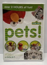 Sesame Street Pets! 3 DVDs in 1 PBS kids show educational Elmo Animal Adventures