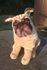 melissa  doug dog plush 20" pug stuffed animal lifelike realistic