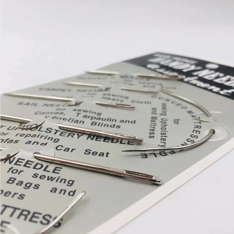 Kit de agujas de coser de reparación de 7 piezas tapicería alfombras lona cuero curvo USSeller Foto 4 de 4