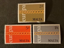 Malta Scott #425-7 never hinged