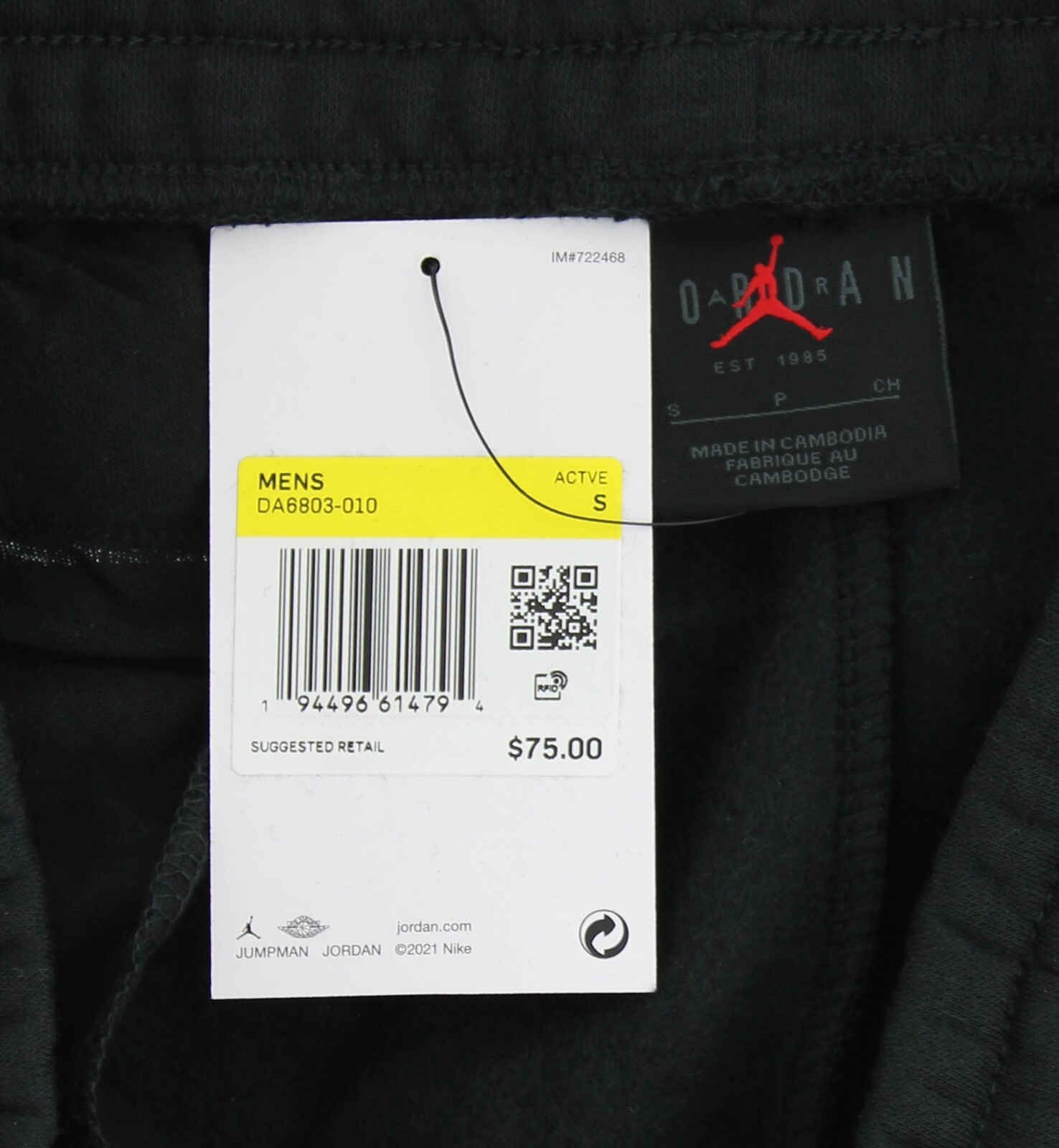 Nike Jordan Joggers Sweatpants, Men's Jumpman Cuffed Fleece Pants, DA6803 eBay