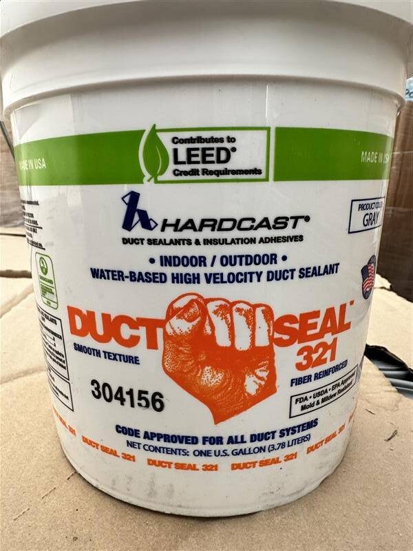 Hardcast 304156 1 Gallon Duct Seal 321 Water Based Duct Sealant eBay