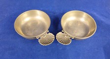 2 Collectable Vintage Hallmarked Pewter French Tastevin / Wine Cups