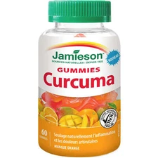 Jamieson Tumeric Gummies Fun Delicious Raw Herb Mango Orange Flavor 60 pcs NEW