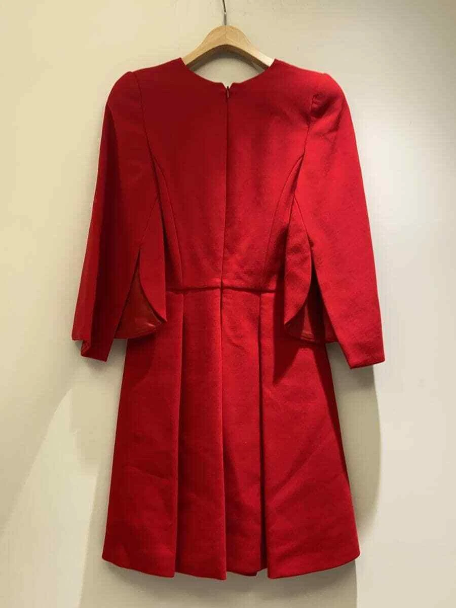 Abito Alexander McQueen svasato manica 3 4 maniche rayon rosso 38
