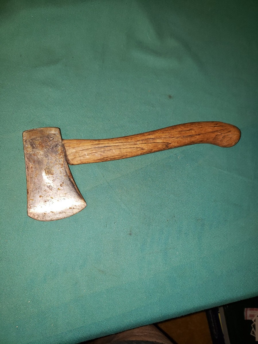 Vintage Embossed Hatchet Marked Forged Steel Merit | eBay