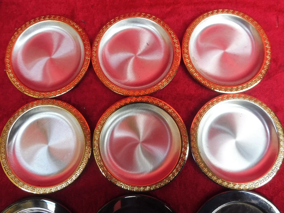 11 Bella, vecchio Sottobicchieri,Metallo Argentato,Sottobicchiere - Immagine 3 di 4