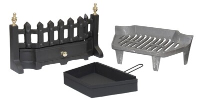 Open Fire Kit 16'' Classic Style, bestehend aus Bund schwarz, Rost & Werkzeug