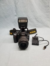 Nikon D60 Digital SLR Camera Black DX 18-55mm w/ Canon Speedlite 220EX #C3 33