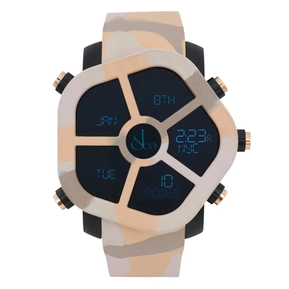 Jacob & Co. Ghost Carbon Bezel Camouflage Quartz Mens Watch GH100.11.NS.PC.ANQ4D