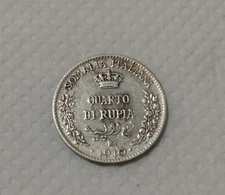 Regno D' Italia Vittorio Emanuele III 1/4 Rupia Somalia Ottima Patina